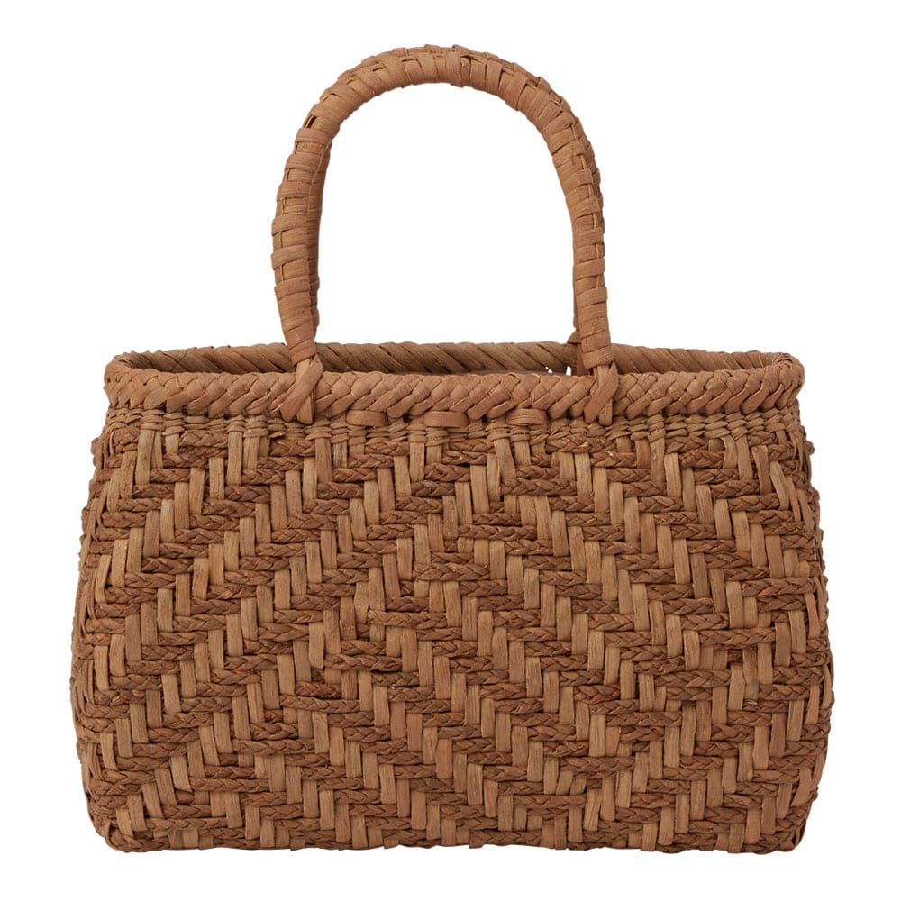 山ぶどう籠バッグ 三つ編み交差網代編み: ファッション雑貨・小物 