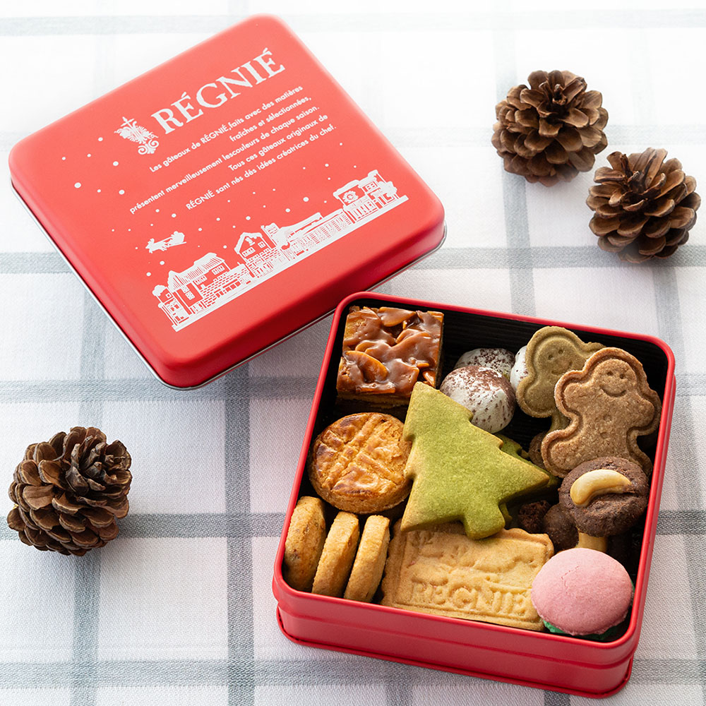 レニエのクリスマスクッキー缶 9種28枚: スイーツ・洋菓子 | スイーツ