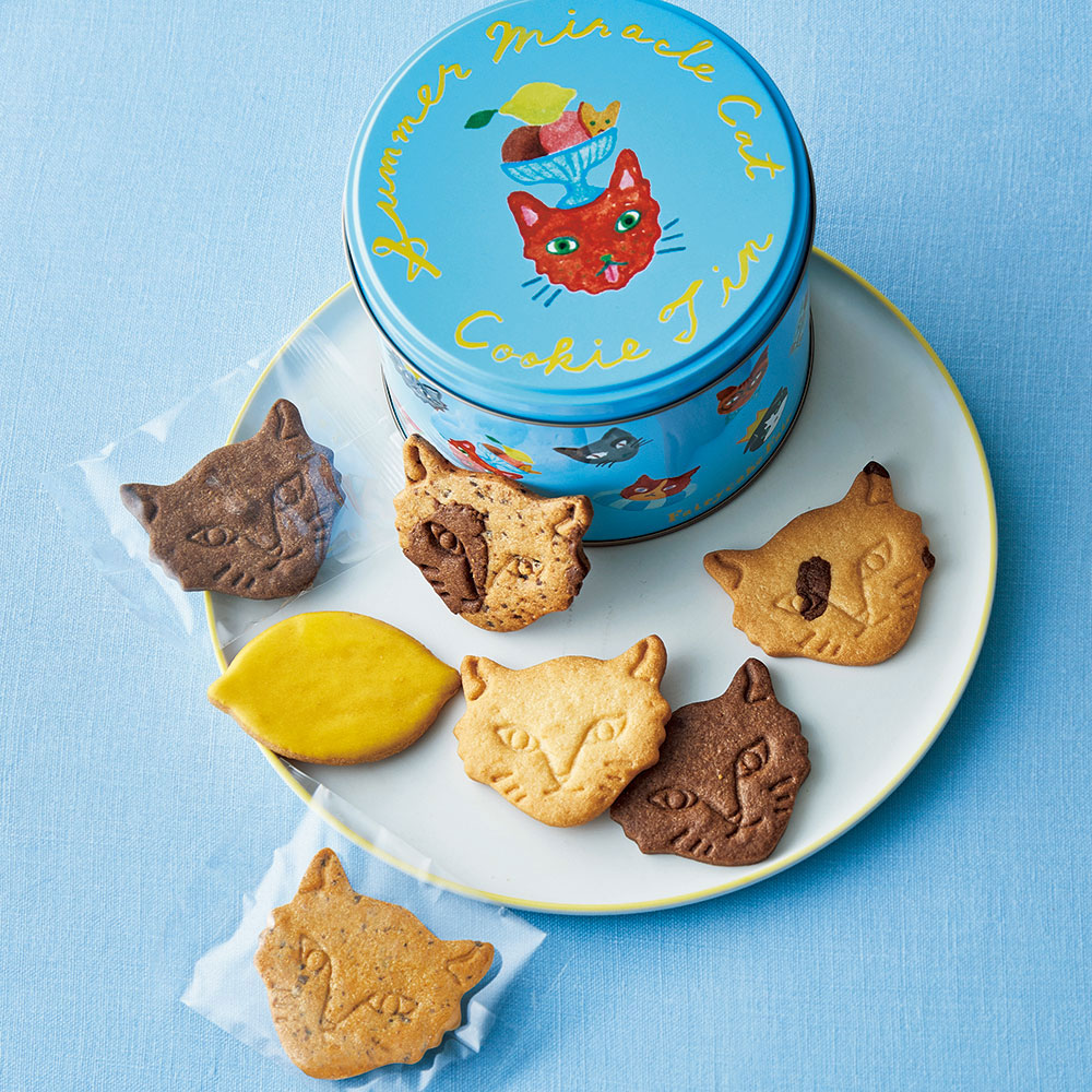 Summer Miracle Cat Cookie Tin 神様のいたずらサマーネコクッキー缶 6種15枚: スイーツ・洋菓子 |  スイーツ・グルメ・ギフトの通販は【婦人画報のお取り寄せ】