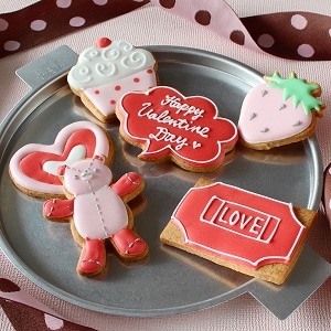 バレンタインアイシングクッキー 6枚