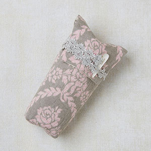茶箱の茶筅筒袋 ピンク