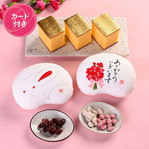 母の日豆菓子・金かすてら 3種(母の日カード付): 和菓子・和スイーツ