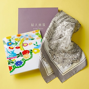 武蔵野(むさしの)＆アンティークレース柄捺染スカーフセット