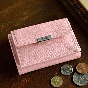 三つ折り財布 ピンク